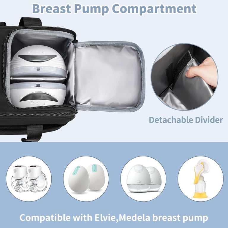 Mancro 6x9oz Breastmilk Cooler Bag w/Ice Pack, Insulated Nursing