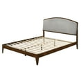 thumbnail image 5 of Omax Decor Grace Wooden Queen size Platform Bed in Walnut and Gray, 5 of 9