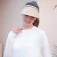 thumbnail image 3 of Sombrero de verano para mujer Sombrero de paja de playa de ala ancha Sombrero de paja beige, 3 of 5