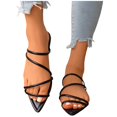thumbnail image 5 of Iyufng Women's Flats Sandals Pointed-Toe Strappy Sandals Summer Trends Outdoor Open-Toe Beach Shoes, 5 of 9