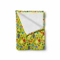 thumbnail image 2 of Nature Soft Flannel Fleece Throw Blanket, Hand-Drawn Sketch of Grapes Bugs Cherries Dandelions Summer Season Themed Print, Cozy Plush for Indoor and Outdoor Use, 50" x 60", Multicolor, by Ambesonne, 2 of 6
