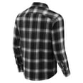 thumbnail image 3 of Men's Darius Rucker Collection by Fanatics Black Cleveland Browns Flannel Plaid Full-Snap Shirt, 3 of 6