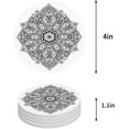 thumbnail image 1 of FMSHPON Mandala Set of 4 Round Coaster for Drinks, Absorbent Ceramic Stone Coasters Cup Mat with Cork Base for Home Kitchen Room Coffee Table Bar Decor, 1 of 6
