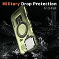 thumbnail image 4 of Allytechgroup Compatible with iPhone 16 Plus Case with Camera Kiackstand, Compatible with MagSafe Military Grade Drop Protection Magnetic Phone Case for Women Men, Olivegreen, 4 of 6