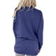 thumbnail image 4 of Blusa tipo túnica de manga larga con bolsillos para mujer inspirada en la fe: camiseta azul oscuro ideal para la oficina, talla M, 4 of 6