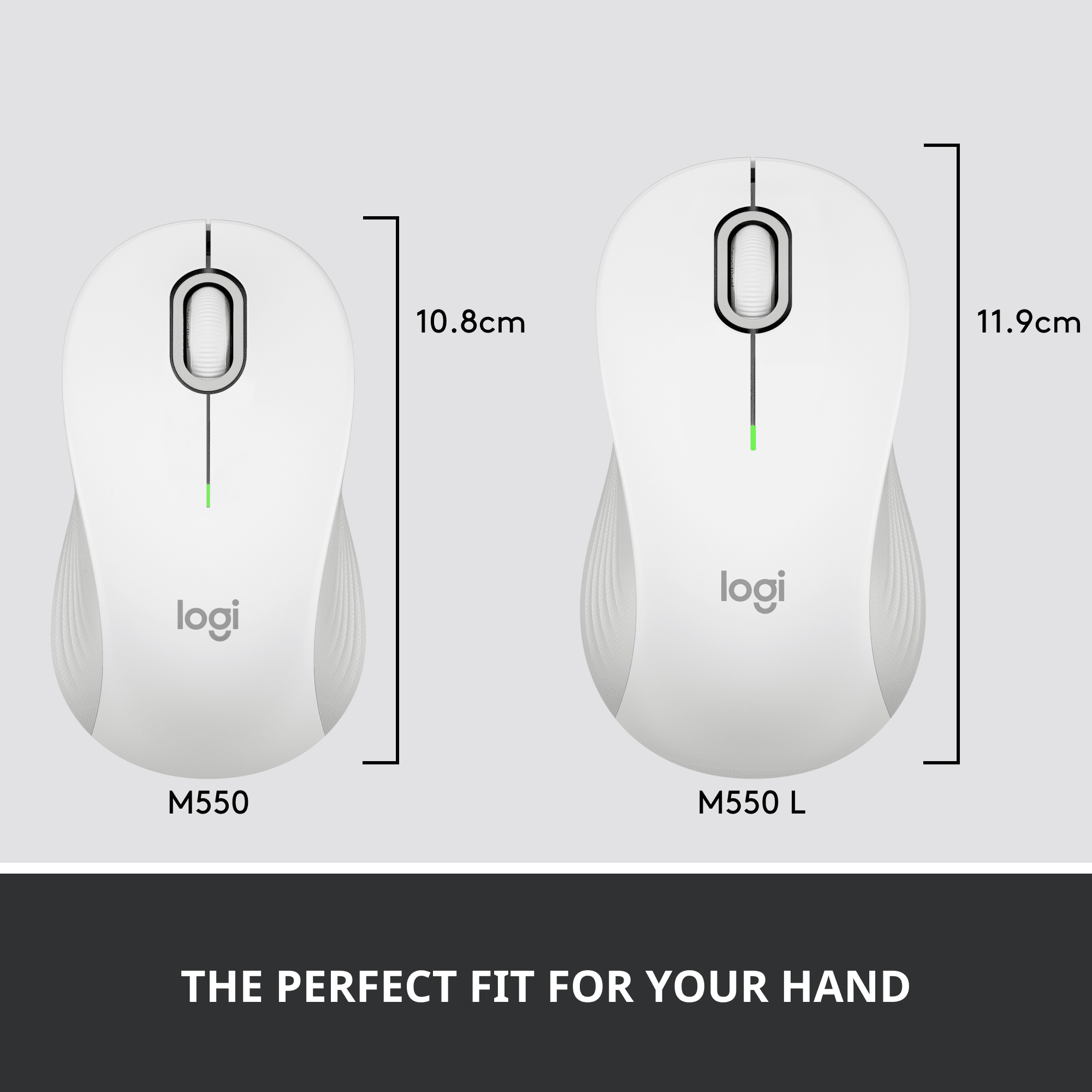 Logitech Signature M550 Wireless Mouse - For Small to Medium Sized Hands, 2-Year Battery, Silent Clicks, Off-white