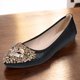 thumbnail image 4 of Zapatos Planos Vestir Sin Cordones Bailarinas para Mujer Brillantes Cómodos Con Diamantes Imitación, 4 of 9