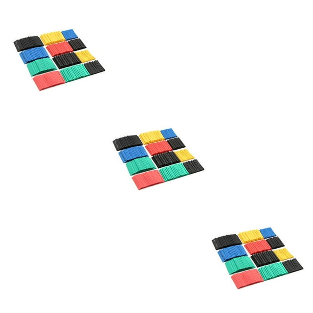 Langgg Tube d'Isolation Électrique Rétractable Manchon de Câble Rétractable Coloré 530 Pcs 3Ensemble