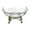 Clear Solid Kitchen Serving Bowl Round 19" x 17" x 10", variant on DecMode 19" x 10" Clear Tempered Glass Kitchen Serving Bowl with Copper Metal Grapes Base, 1-Piece