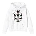 thumbnail image 4 of Tfken Hoodies For Girls Children Daily Wear Long Sleeve Tops Hooded Cat Print White Sweatshirt Size 8-9 Years, 4 of 4