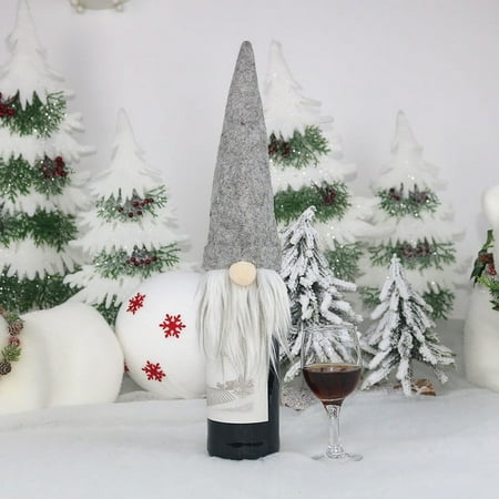

Christmas Faceless Elderly Wine Bottle Set Christmas Champagne Decoration Wine Bag