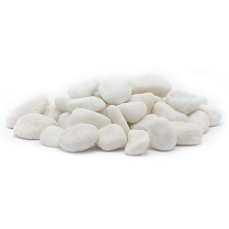 - 1 cm 20 lb Snow White Polished River Pebbles