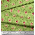 thumbnail image 3 of Soimoi Green Cotton Duck Fabric Flower & Leaves Watercolor Fabric Prints By Yard 44 Inch Wide, 3 of 3