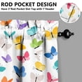 thumbnail image 5 of Kitchen Curtains 36 Inch Short - 3 Panel Set with Colorful Butterfly Floral Pattern, Rod Pocket Window Curtain, 100% Polyester for Butterfly Lovers, Farmhouse, Kitchen, Bedroom, Easy Wash, 5 of 6