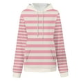 thumbnail image 4 of miqiqism Oversized Striped Sweatshirt for Women Color Block Hoodies Juniors Casual Pullover Tunic Top Long Sleeve Y2K Clothes with Pockets,Pink,X-Large, 4 of 6