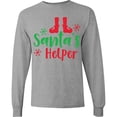 thumbnail image 3 of Inktastic Santa's Helper, Elf Shoes, Snowflakes, Christmas Long Sleeve T-Shirt, 3 of 5