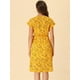 thumbnail image 4 of Vestido A Media Pierna Allegra K Con Cuello En V Y Manga Flutter Boho Para Mujer Amarillo XL, 4 of 6