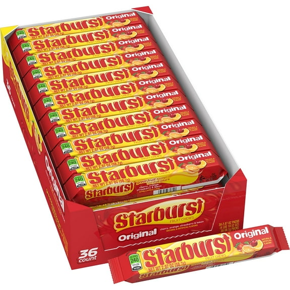 Starburst Original Fruit Chews Candy 2.07 oz 36/Box (MMM01151)