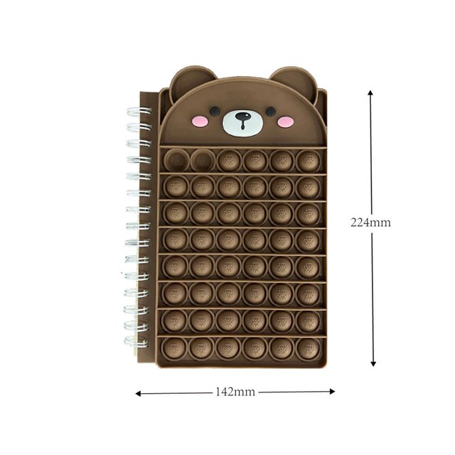 Cuadernos de silicona para aliviar el estrés, juguete para cuaderno de burbujas de empuje, cuadernos de silicona, juguete para cuaderno de burbujas de empuje, multifuncional