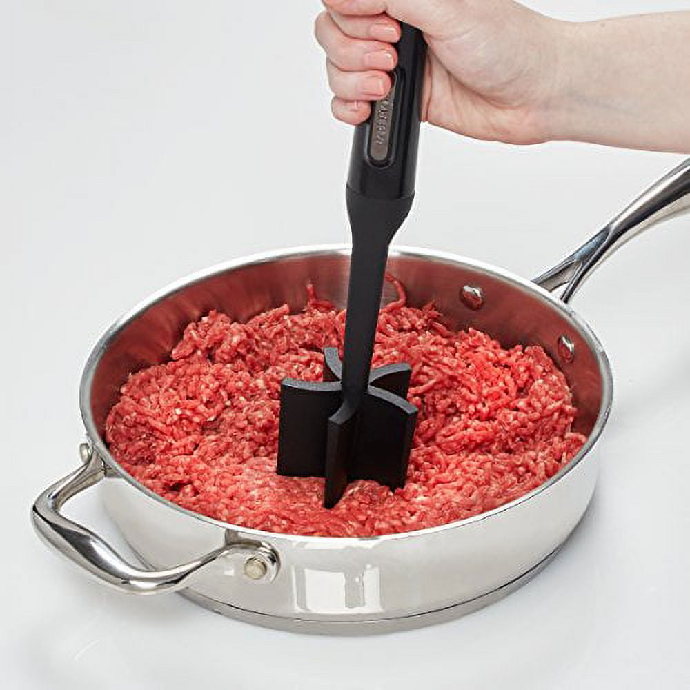 Farberware Professional Heat Resistant Nylon MeatPotato Masher - Safe for  Non-Stick Cookware, Pack of 1, Black 