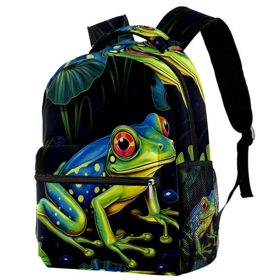 Lightweight Backpack Frog School Bag Travel Laptop Daypack for Men Women Casual Rucksack