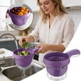 thumbnail image 2 of Kitchen Dual-Layer Draining Basket with Handle, Small Fruit Spinner and Strainer, Mini Colander, Watermelon Bowl Strainer Container for Berries, Vegetables, Fruits, 2 of 5