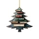 thumbnail image 2 of pstuiky Colgante acrílico de doble cara Árbol de Navidad Colgante acrílico Libro de Navidad Decoración, 2 of 5