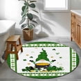 thumbnail image 4 of Area Rug 48in, Irish Lovely Dwarf and Lucky Shamrock Floor Carpet Living Room Rug, Buffalo Plaid Non-Slip Welcome Mat Indoor Rugs for Bedroom Dining Room, 4 of 9