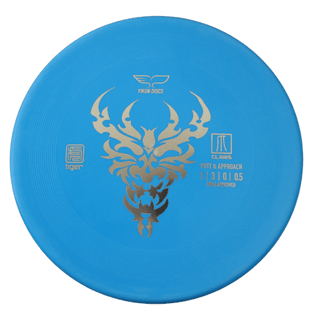 Yikun Discs - Claws - Disc Golf Putt And Approach - Grippy Tiger Line Plastic (Blue)
