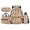 Orange Capybara, variant on KUIFORTI Capybara Brown Bookbag and Lunchbox for Teens Elementary Middle School Daily Use Set of 4 Durable with Pencil Bags Lunch Bag Boys School Backpack