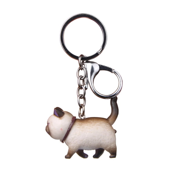 UDIYO Mini Cute Cartoon Chubby Cat Model Hanging Toy Key Ring Keychain Bag Pendant