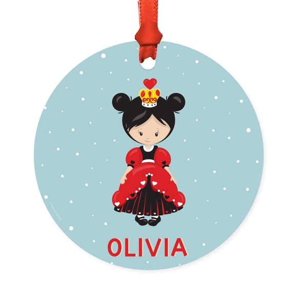 Koyal Wholesale Personalized Metal Christmas Ornament, Alice in Wonderland Queen of Hearts, 1-Pack