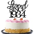 thumbnail image 1 of Migeaks Legend Since 1964 Decoración Para Tarta De 60 Cumpleaños, Decoración Para Tarta De Feliz Cumpleaños, Hombres Y Mujeres Animan A 60 Años, Decoración Para Tarta Hecha A Mano Con Purpurina Negra, 1 of 5