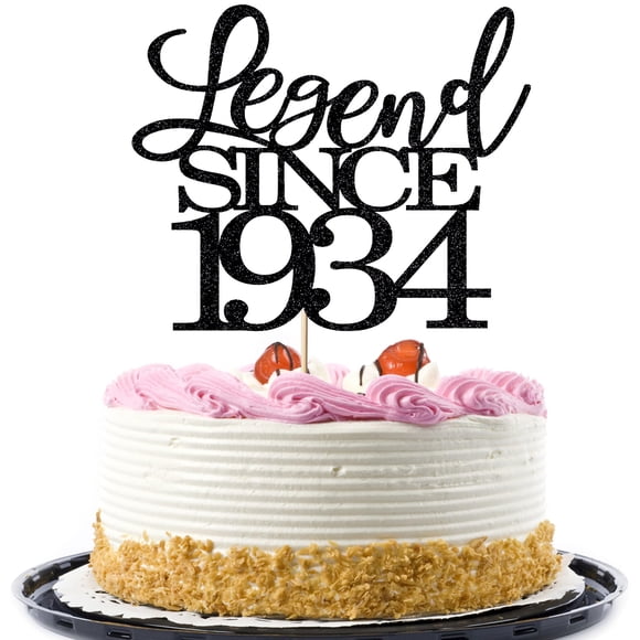 Migeaks Legend Since 1964 Decoración Para Tarta De 60 Cumpleaños, Decoración Para Tarta De Feliz Cumpleaños, Hombres Y Mujeres Animan A 60 Años, Decoración Para Tarta Hecha A Mano Con Purpurina Negra