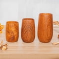 thumbnail image 4 of Rounded Teak Wood Tea Cup - Small 2-Pack, 4 of 5