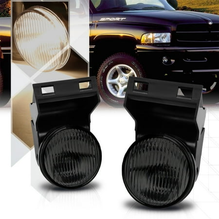 Smoke Tinted Lens Replacement Fog Light Lamps For 94 02 Dodge Ram Smoke Tinted Lens Replacement Fog Light Lamps For 94 02 Dodge Ram 1500 2500 3500 95 96 97 98 99 00 01