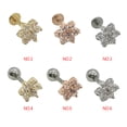 thumbnail image 2 of yingyy New Flower Shape Tragus Lip Chin Rings Ear Cartilage Stud Earring Body Piercing rose gold ear stud, 2 of 6