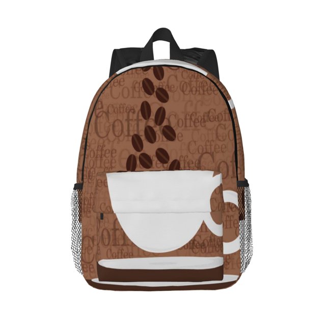 Easygdp Coffee Cafe Cup Mochila Ligera de 15 Pulgadas para Estudiantes, Mochila Cómoda para la Escuela y Viajes, Correas Ajustables