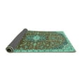 thumbnail image 2 of Ahgly Company Indoor Rectangle Medallion Turquoise Blue Traditional Area Rugs, 8' x 12', 2 of 4