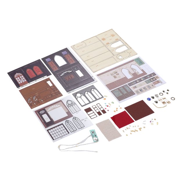 Kit de Miniatura de Bricolaje, Kit de Casa Modelo en Miniatura exquisita para decora la decoración del HOGAR