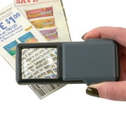 Carson MiniBrite Powerful 5x LED Compact Magnifier with Light & Protective Cover, Slide-Out Magnifying Glass