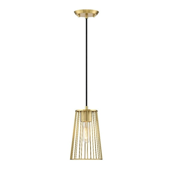 D328M-6PA-BG Designers Fountain Liana - 1 Light Caged Pendant-9.75 Inch Tall and 6 Inch Wide
