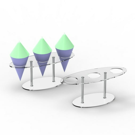 Ice Cream Cone Holder, Acrylic Egg Display Stand Sushi Rack Dessert Table Decoration Restaurant Supply Serveware
