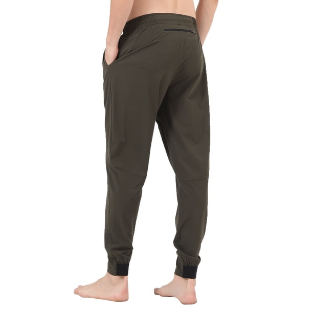 TFixol Pantalones deportivos para hombre con parte inferior elástica y bolsillo con cremallera