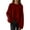 Red, variant on Women's Casual Loose Long Sleeve Sweater Pullover Solid Color Comfortable Soft Polyester Top