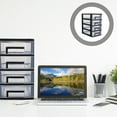 thumbnail image 2 of KAKOWELY Four-layer Storage Cabinet Plastic Drawer Type Closet Portable Multifunction Dustproof Storage Rack Organizer Furniture (Black and Transparent),8.31"X5.98"X9.92", 2 of 4