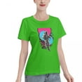 thumbnail image 2 of ALLNOB Women's Standard Short Sleeve T-Shirt 150g Green, 2 of 8
