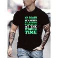 thumbnail image 1 of Camiseta cómoda y elegante con estampado de letras "Ser sarcástico" para hombre, ropa de verano para exteriores, tops, regalos y camisetas deportivas para el tiempo libre., 1 of 5