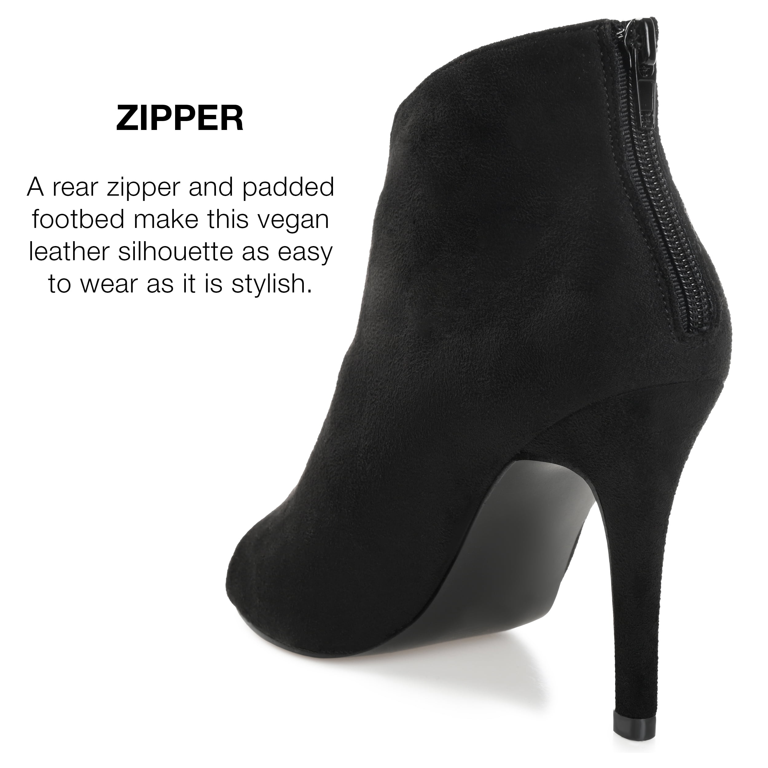 Journee Collection Womens Brecklin Faux Suede Booties