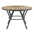 thumbnail image 5 of GDF Studio 5-Piece Industrial Dining Set with Round Table with Wood Seat Chairs, Light Birch+Black, 5 of 18